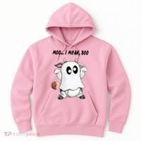 Ghost Cow Moo I Mean Bo Funny Halloween Hoodie thumb 0