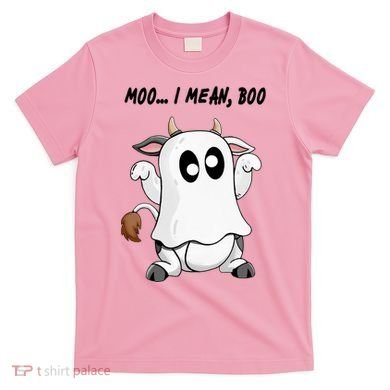 Ghost Cow Moo I Mean Bo Funny Halloween T-Shirt