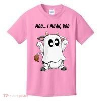 Ghost Cow Moo I Mean Bo Funny Halloween Kids T-Shirt thumb 0