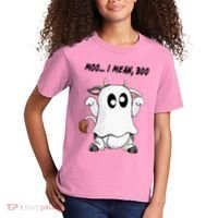 Ghost Cow Moo I Mean Bo Funny Halloween Kids T-Shirt thumb 2