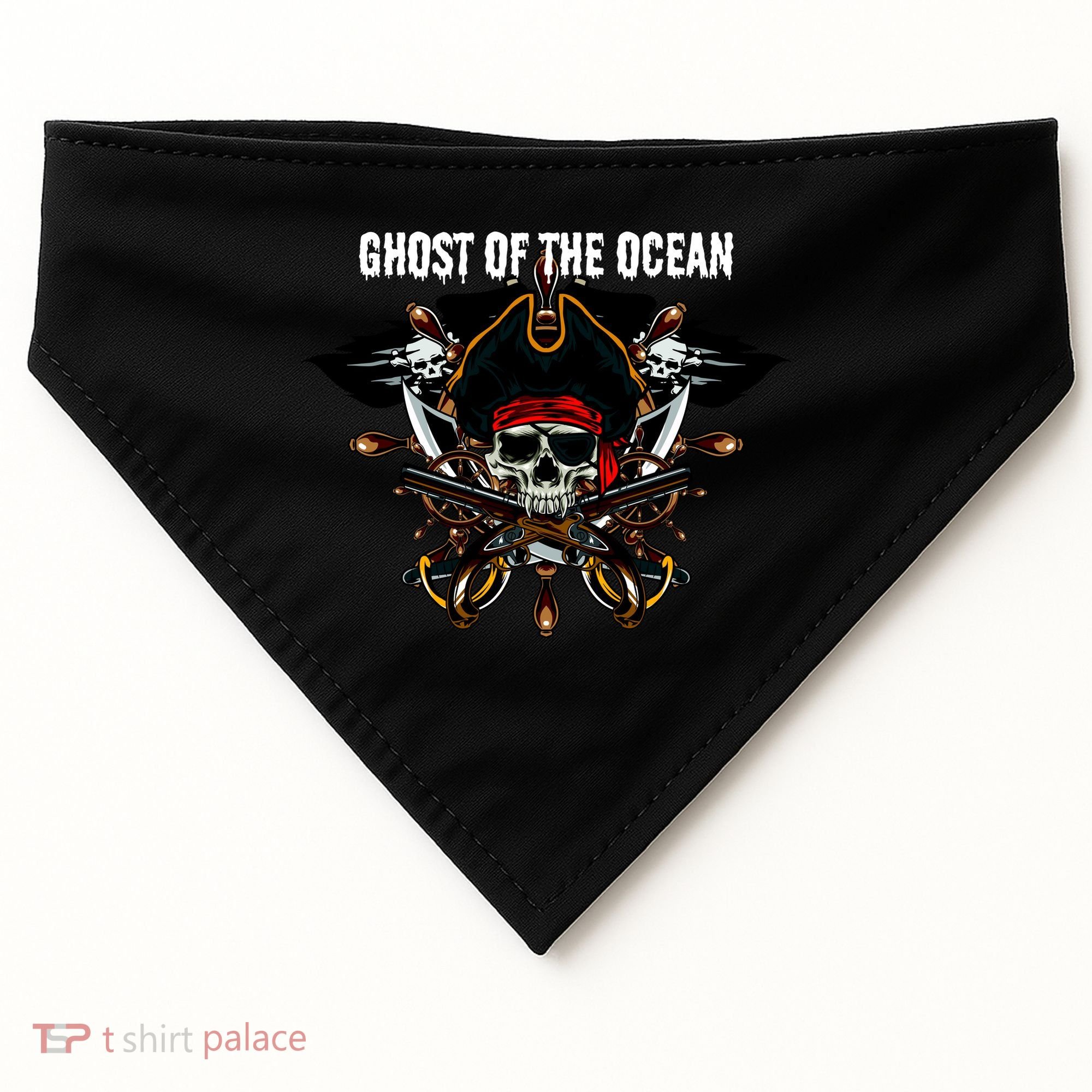 Ghost of the Ocean Pirate USA-Made Doggie Bandana
