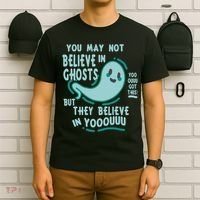 Ghosts Believe In You Funny Halloween T-Shirt thumb 6