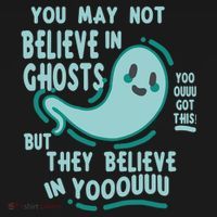 Ghosts Believe In You Funny Halloween Women's Hoodie thumb 2