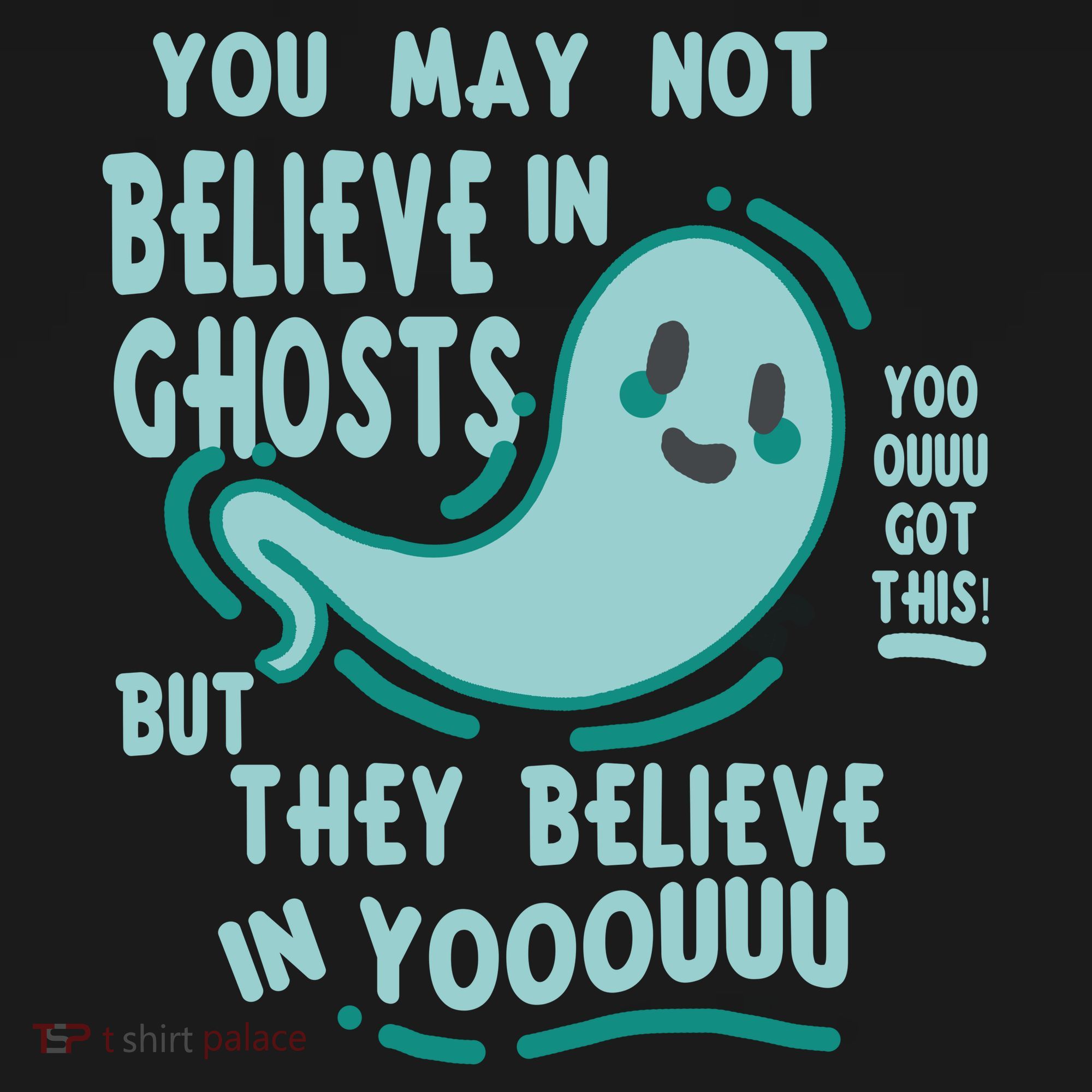Ghosts Believe In You Funny Halloween Women's Hoodie