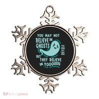 Ghosts Believe In You Funny Halloween Ornament thumb 0