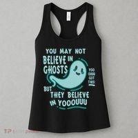Ghosts Believe In You Funny Halloween Women's Tank Top thumb 3