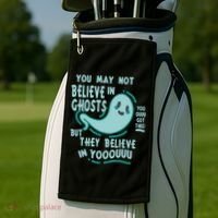 Ghosts Believe In You Funny Halloween Golf Towel thumb 2