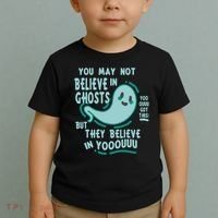 Ghosts Believe In You Funny Halloween Toddler T-Shirt thumb 2
