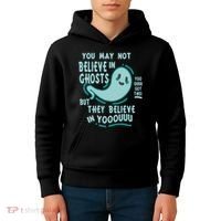 Ghosts Believe In You Funny Halloween Kids Hoodie thumb 4