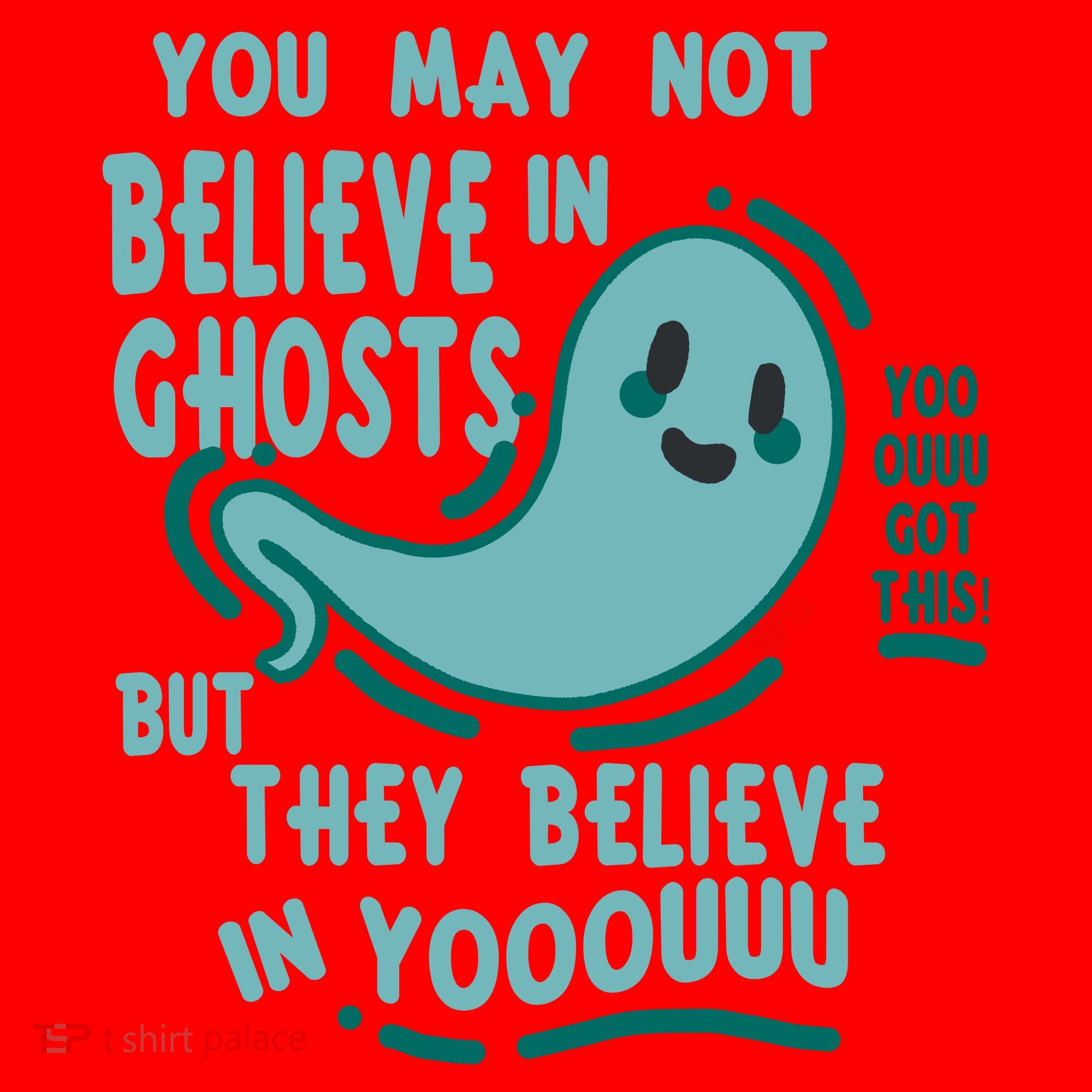 Ghosts Believe In You Funny Halloween Santa Hat