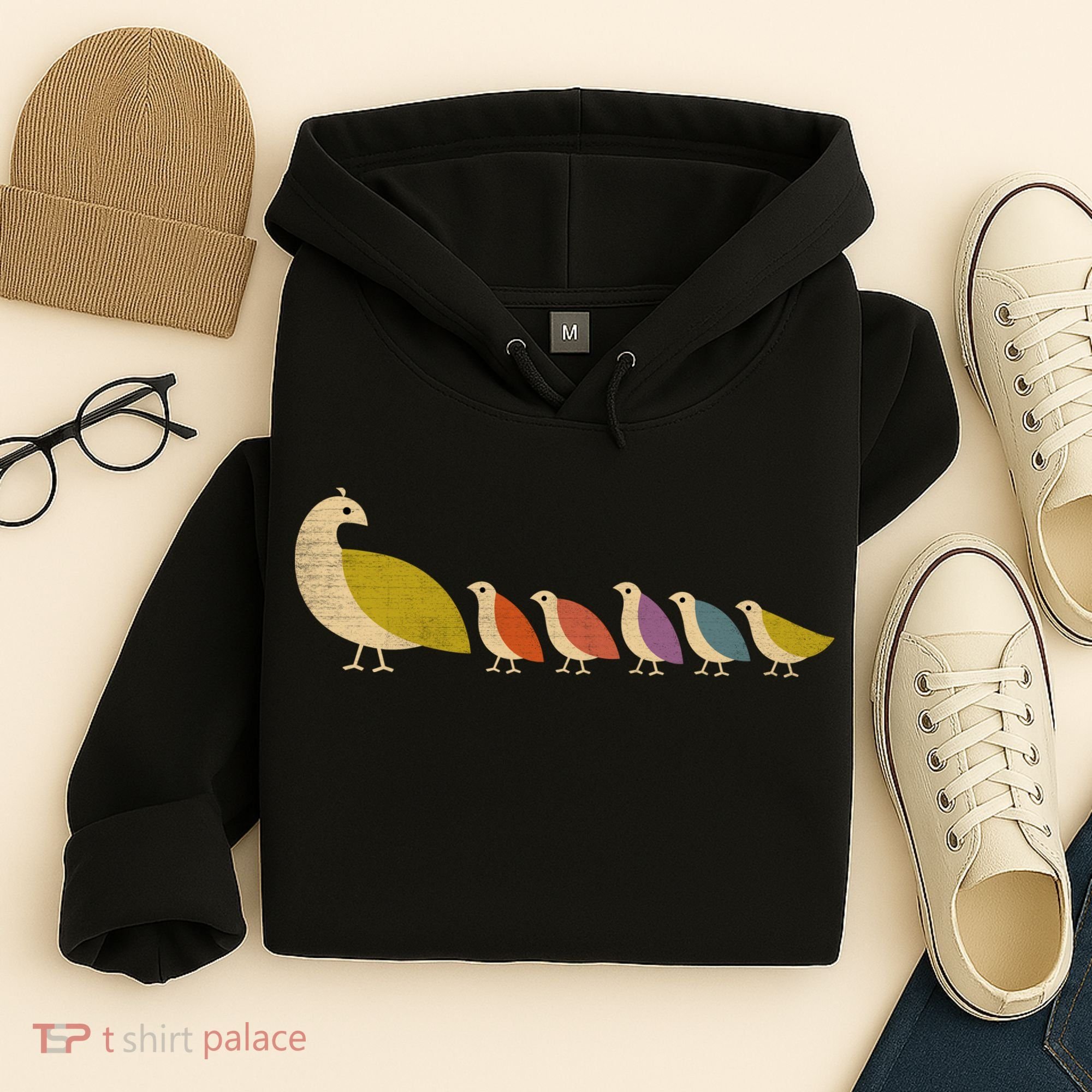 Get Happy Partridge Bird Family Hoodie