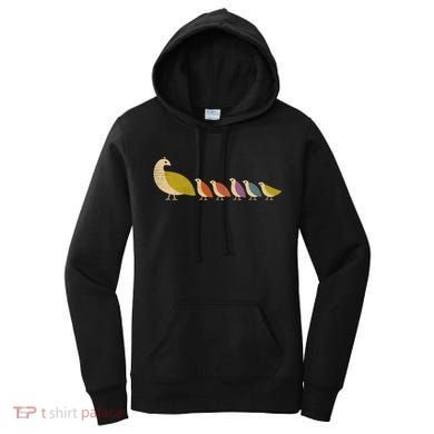 Get Happy Partridge Bird Family Women's Hoodie