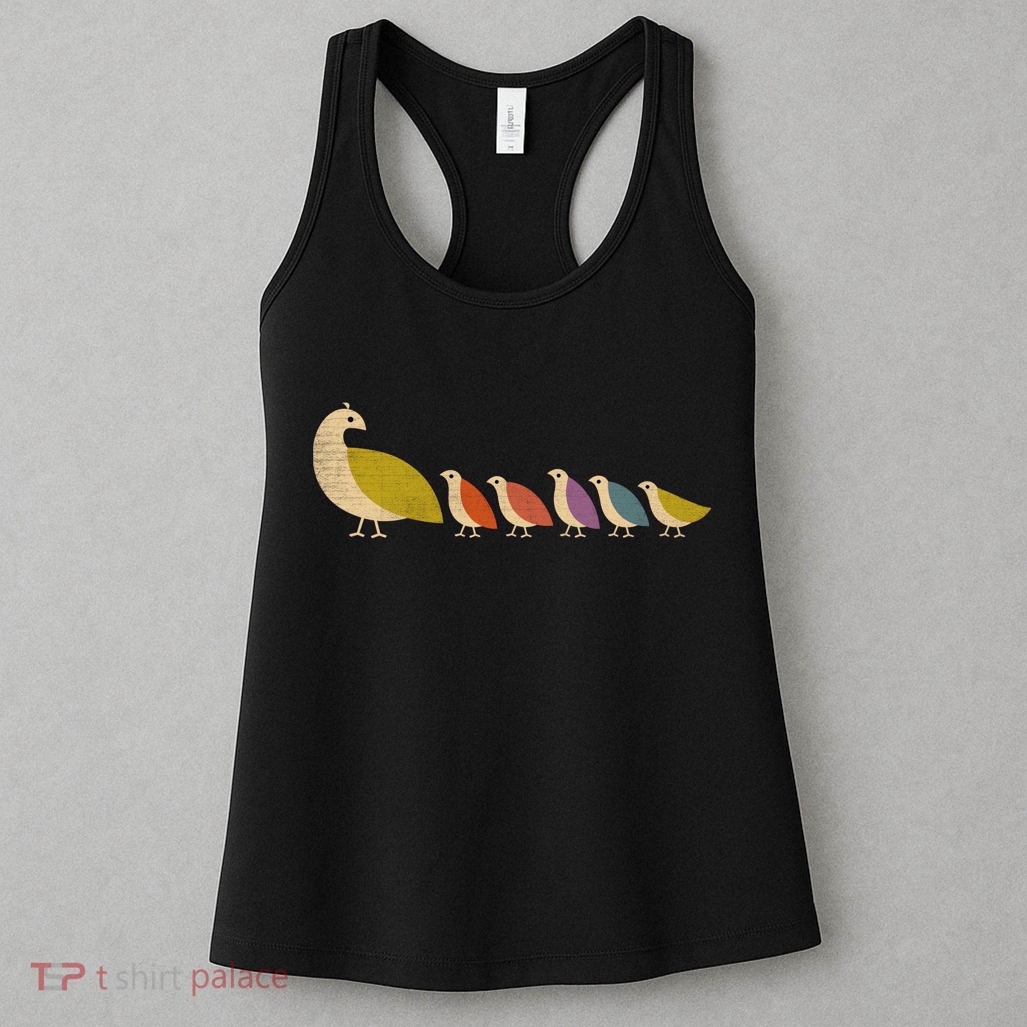 Get Happy Partridge Bird Family Women's Tank Top
