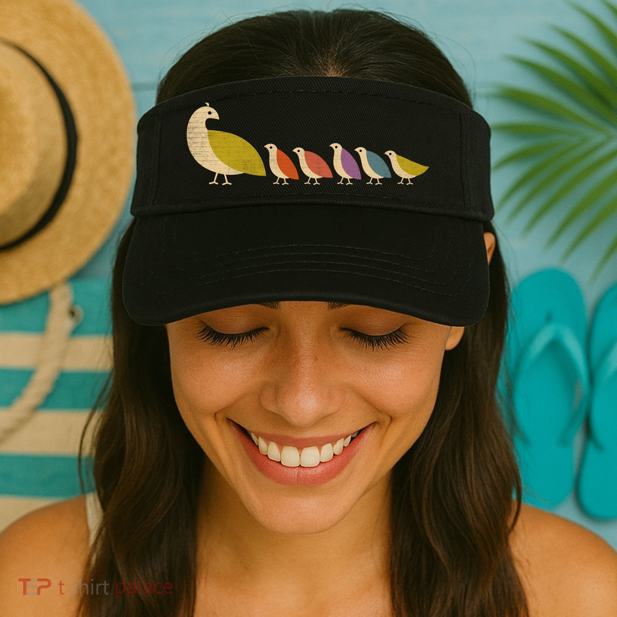 Get Happy Partridge Bird Family Visor