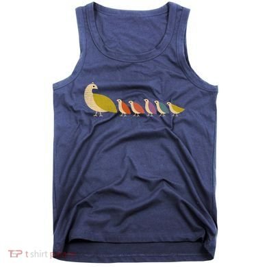Get Happy Partridge Bird Family Tank Top