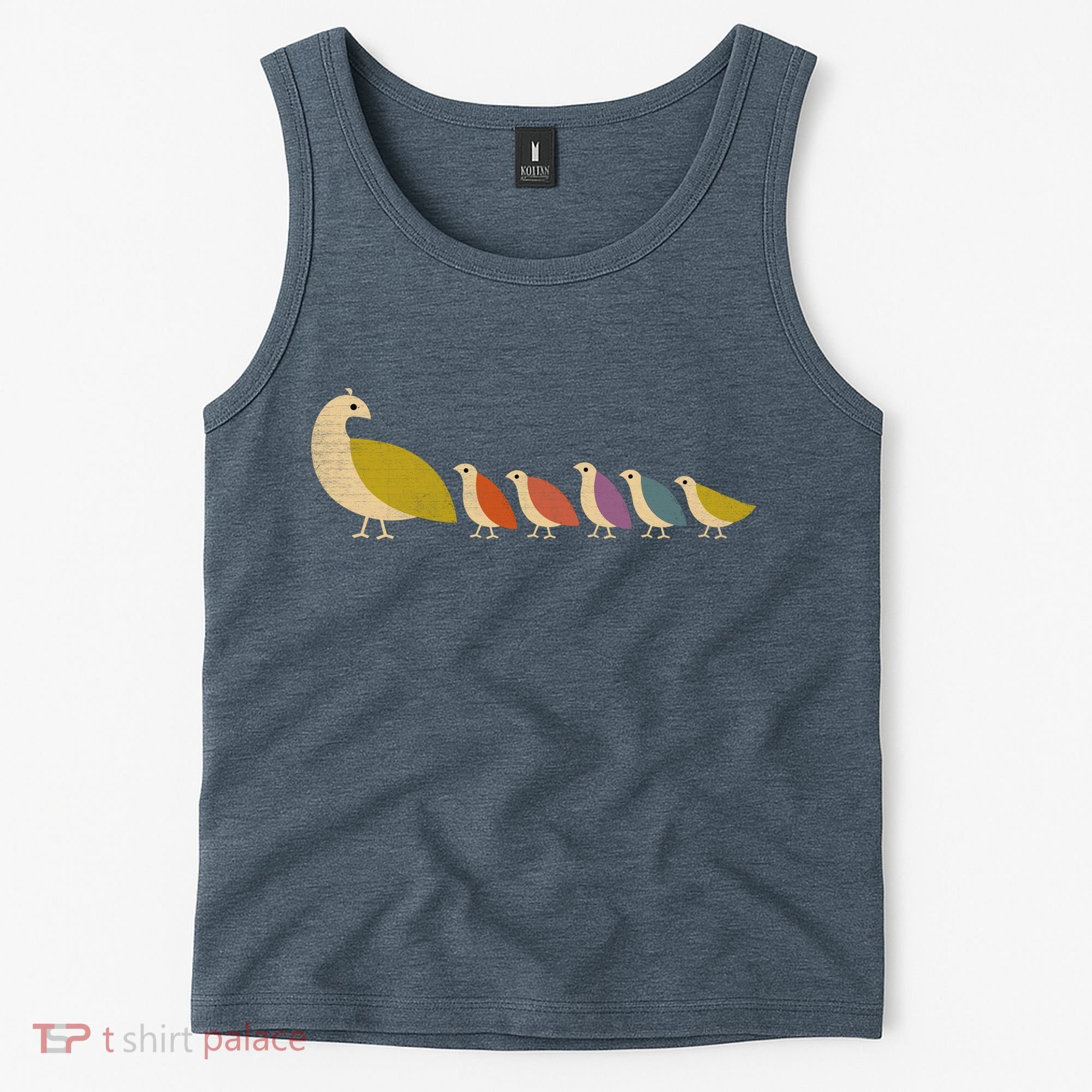 Get Happy Partridge Bird Family Tank Top
