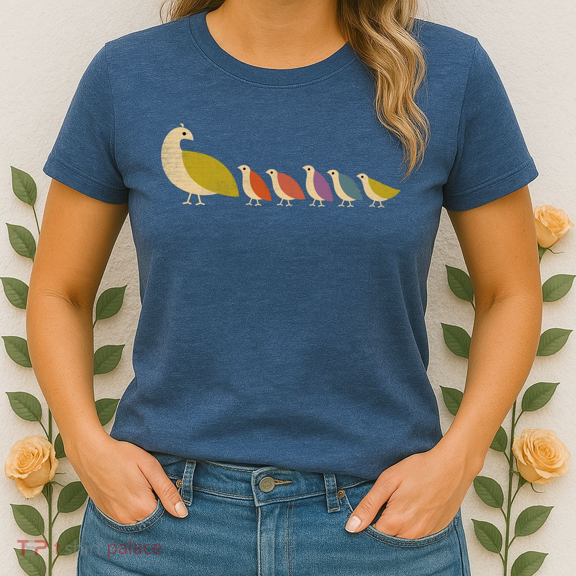 Get Happy Partridge Bird Family Women's T-Shirt