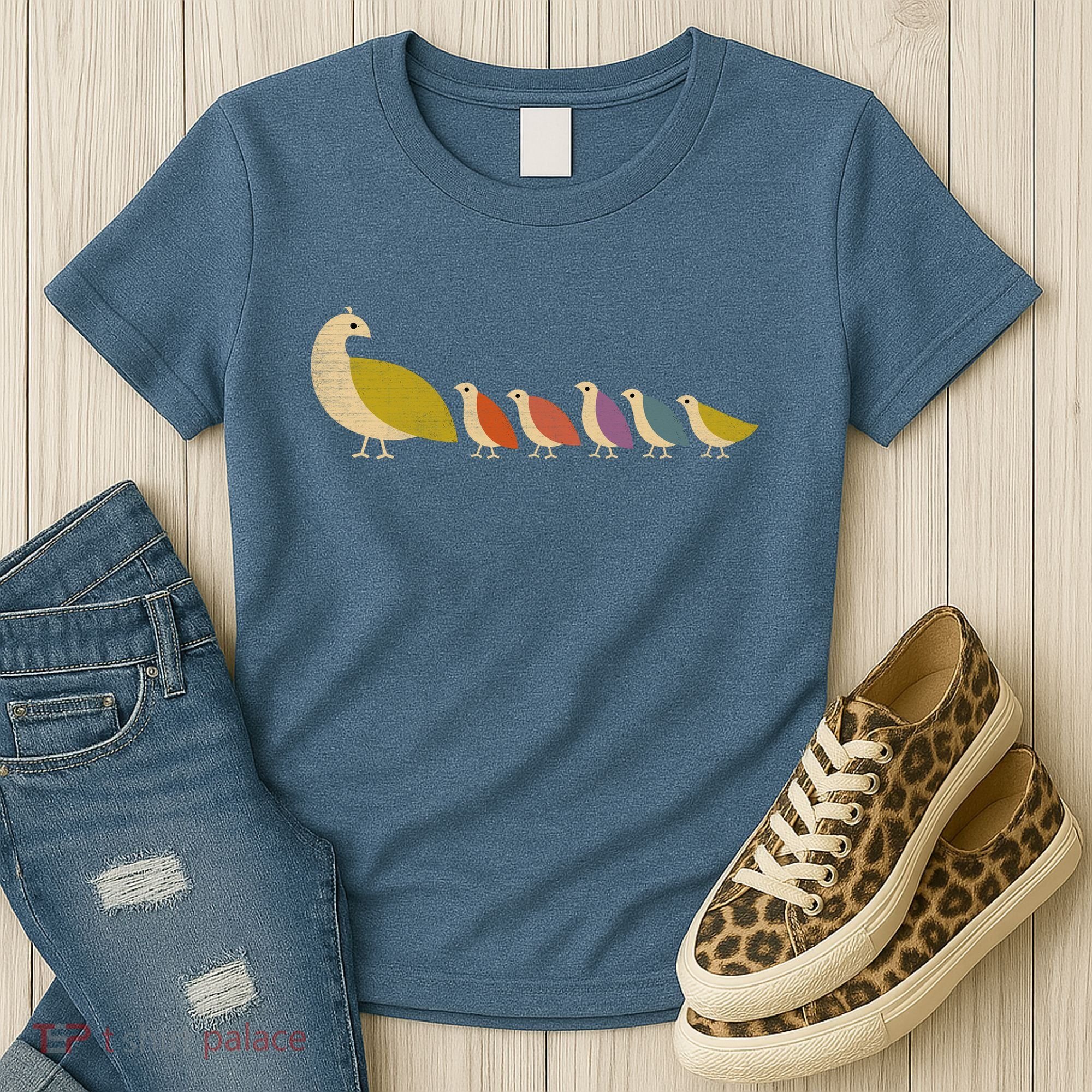 Get Happy Partridge Bird Family Women's T-Shirt