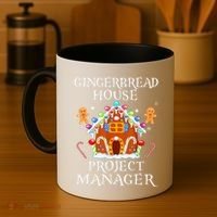 Gingerbread House Project manager Decorating Baking Xmas  Coffee Mug thumb 4