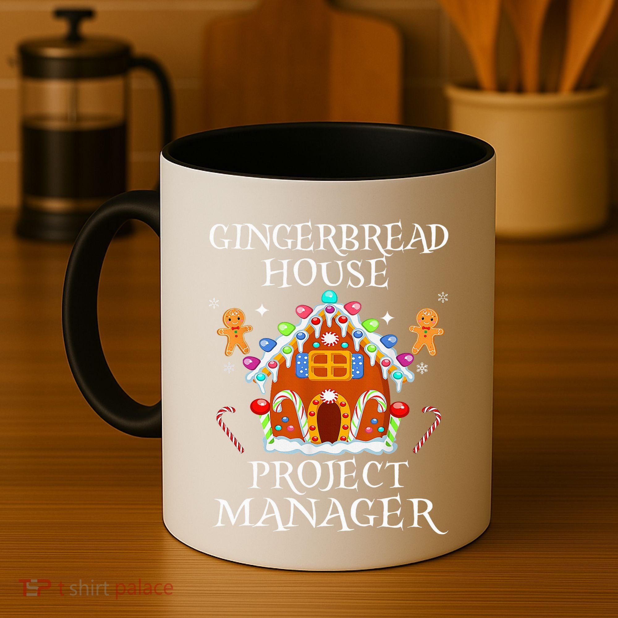 Gingerbread House Project manager Decorating Baking Xmas  Coffee Mug