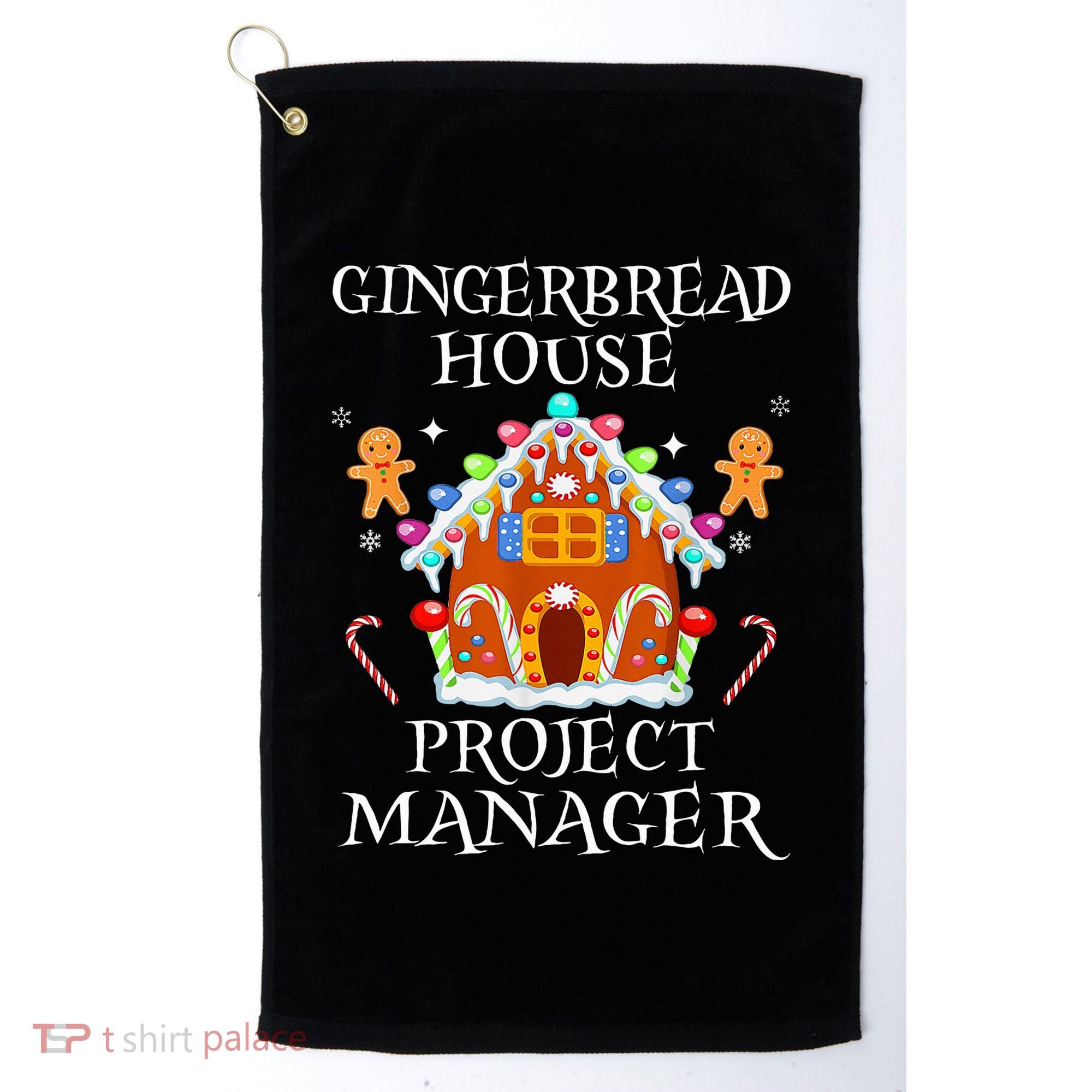 Gingerbread House Project manager Decorating Baking Xmas  Golf Towel