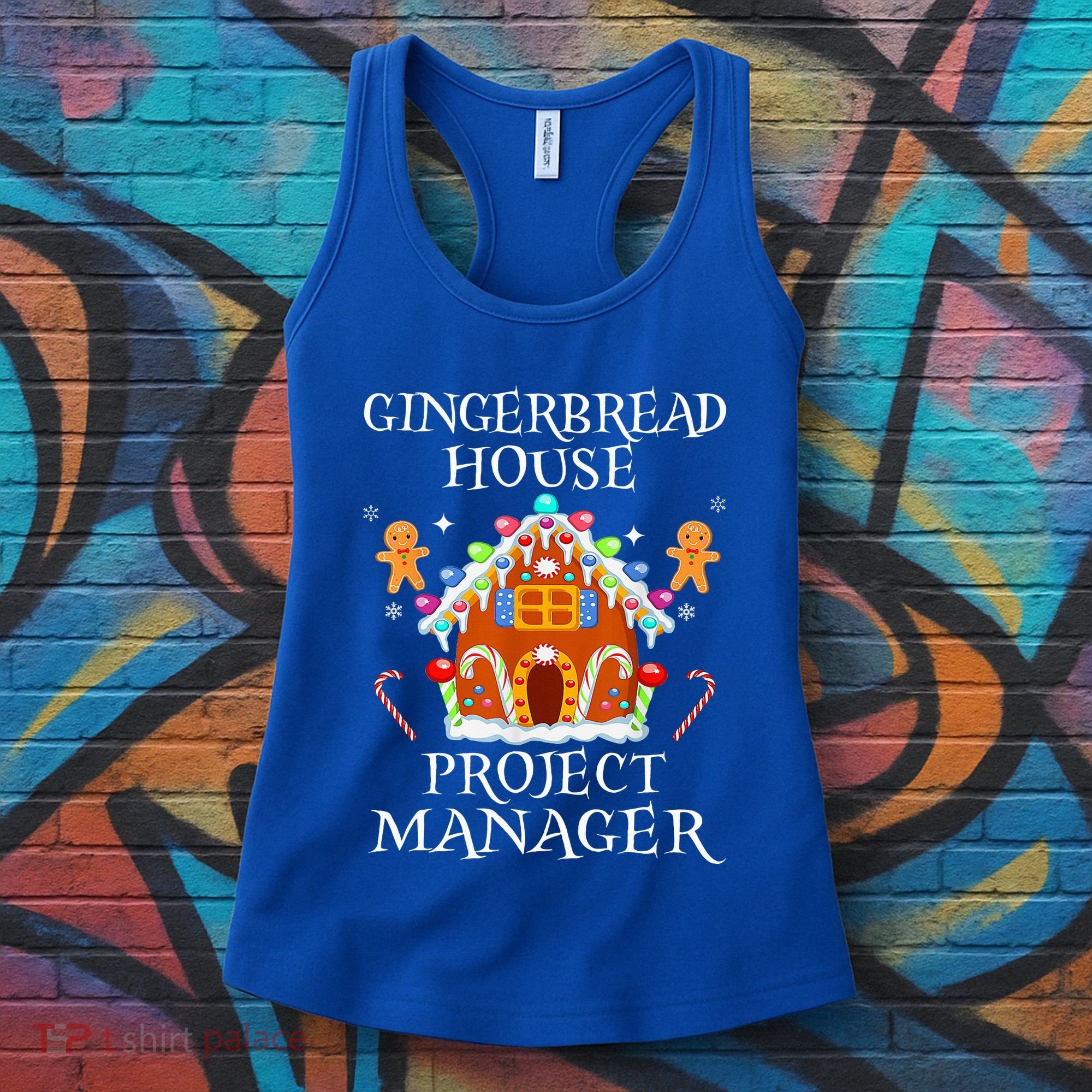 Gingerbread House Project manager Decorating Baking Xmas  Women's Tank Top