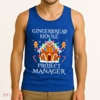 Gingerbread House Project manager Decorating Baking Xmas  Tank Top thumb 3