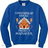 Gingerbread House Project manager Decorating Baking Xmas  Kids Sweatshirt thumb 0