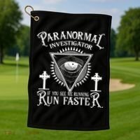 Ghost Hunter Paranormal Investigator Golf Towel thumb 1