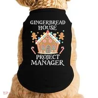 Gingerbread House Project Manager Cookie Baking Christmas Doggie Tank thumb 0