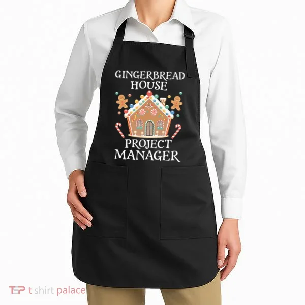 Gingerbread House Project Manager Cookie Baking Christmas Apron