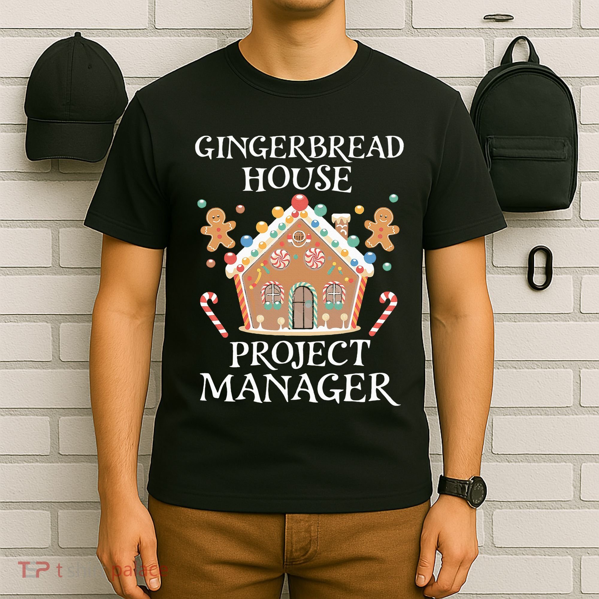 Gingerbread House Project Manager Cookie Baking Christmas T-Shirt