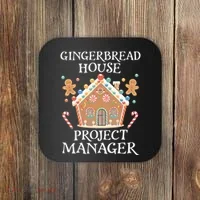 Gingerbread House Project Manager Cookie Baking Christmas Coaster thumb 0