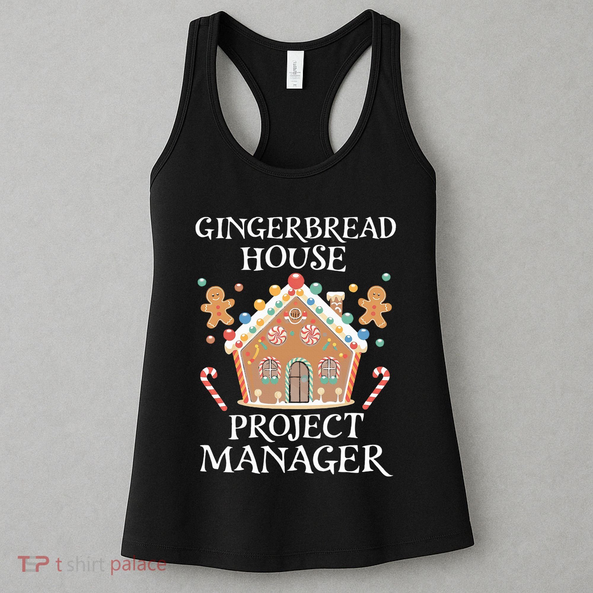 Gingerbread House Project Manager Cookie Baking Christmas Women's Tank Top
