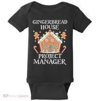 Gingerbread House Project Manager Cookie Baking Christmas Baby Bodysuit thumb 0