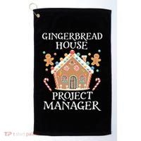 Gingerbread House Project Manager Cookie Baking Christmas Golf Towel thumb 0