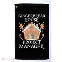 Gingerbread House Project Manager Cookie Baking Christmas Golf Towel thumb 0