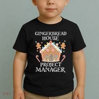 Gingerbread House Project Manager Cookie Baking Christmas Toddler T-Shirt thumb 2