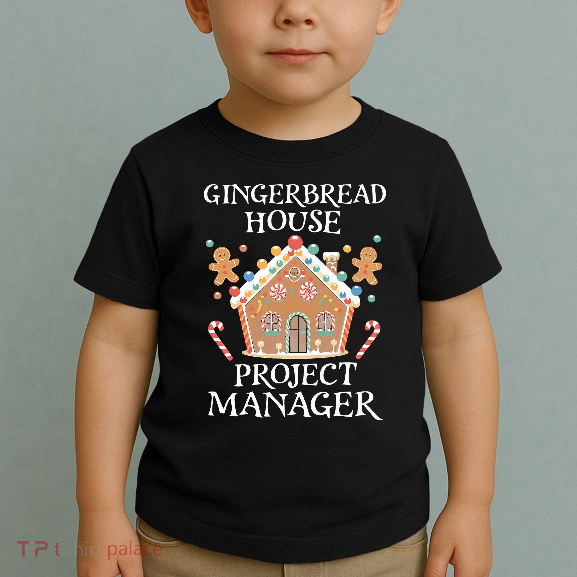 Gingerbread House Project Manager Cookie Baking Christmas Toddler T-Shirt