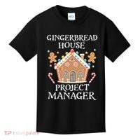 Gingerbread House Project Manager Cookie Baking Christmas Kids T-Shirt thumb 0