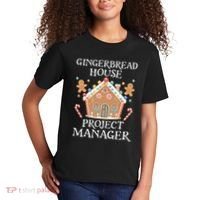 Gingerbread House Project Manager Cookie Baking Christmas Kids T-Shirt thumb 2