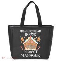 Gingerbread House Project Manager Cookie Baking Christmas Tote Bag thumb 0