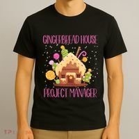 Gingerbread House Project Manager Family Matching T-Shirt thumb 3