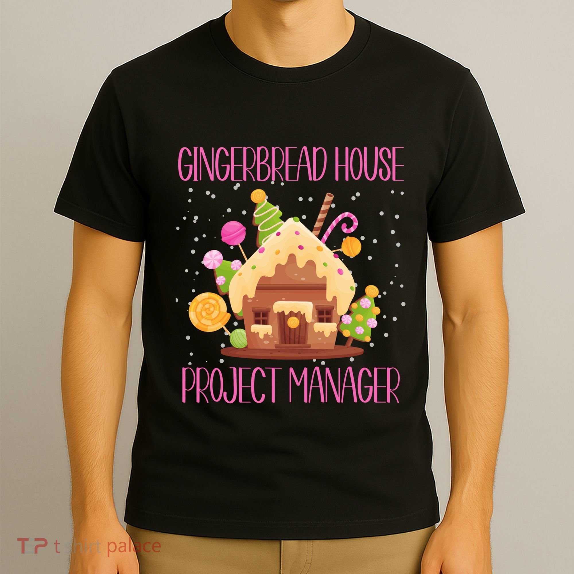 Gingerbread House Project Manager Family Matching T-Shirt