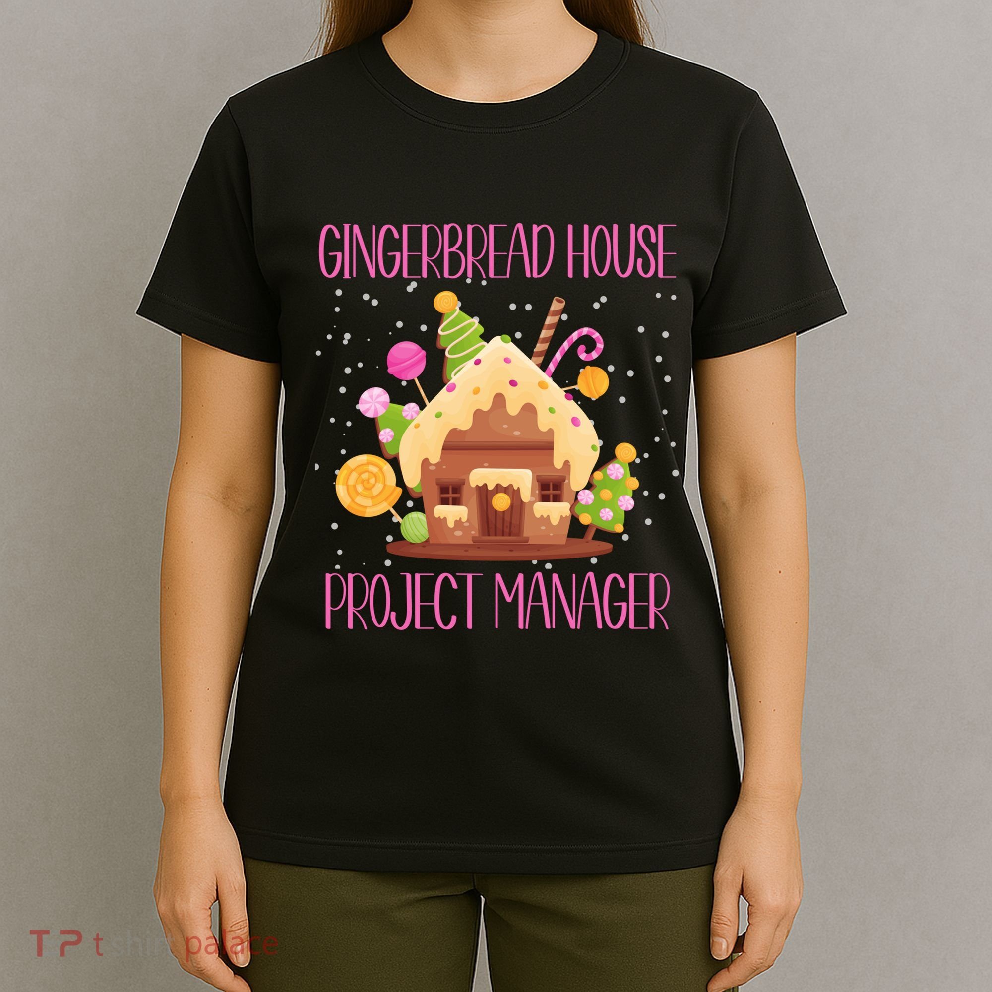 Gingerbread House Project Manager Family Matching T-Shirt