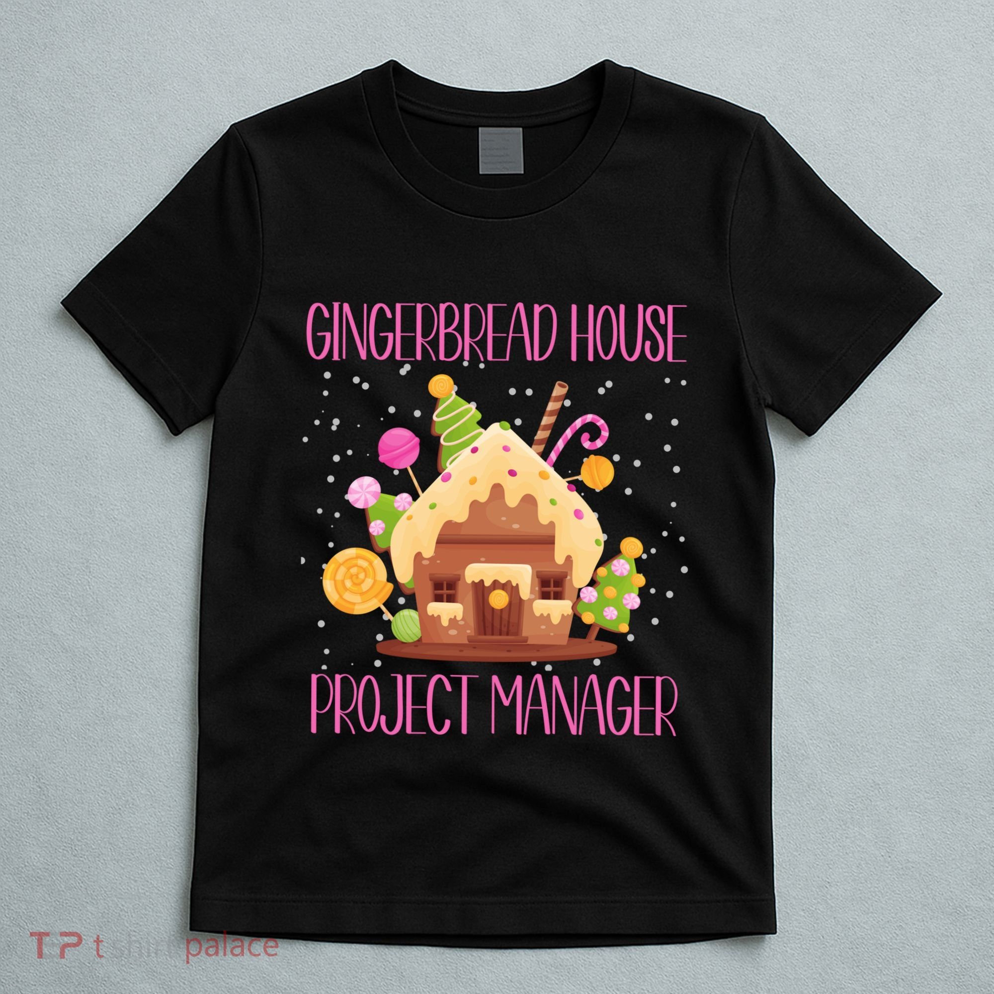 Gingerbread House Project Manager Family Matching T-Shirt