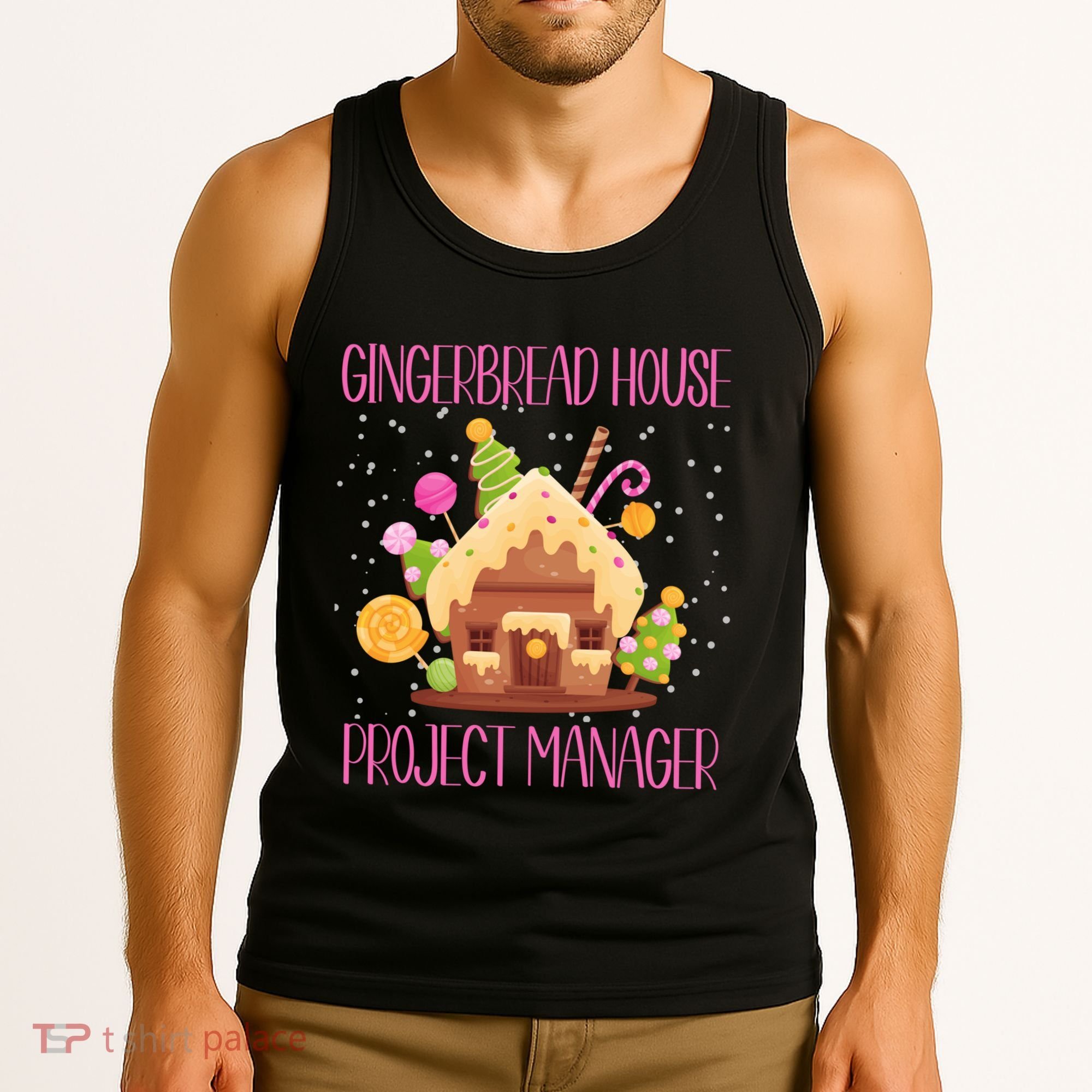 Gingerbread House Project Manager Family Matching Tank Top