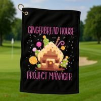 Gingerbread House Project Manager Family Matching Golf Towel thumb 1