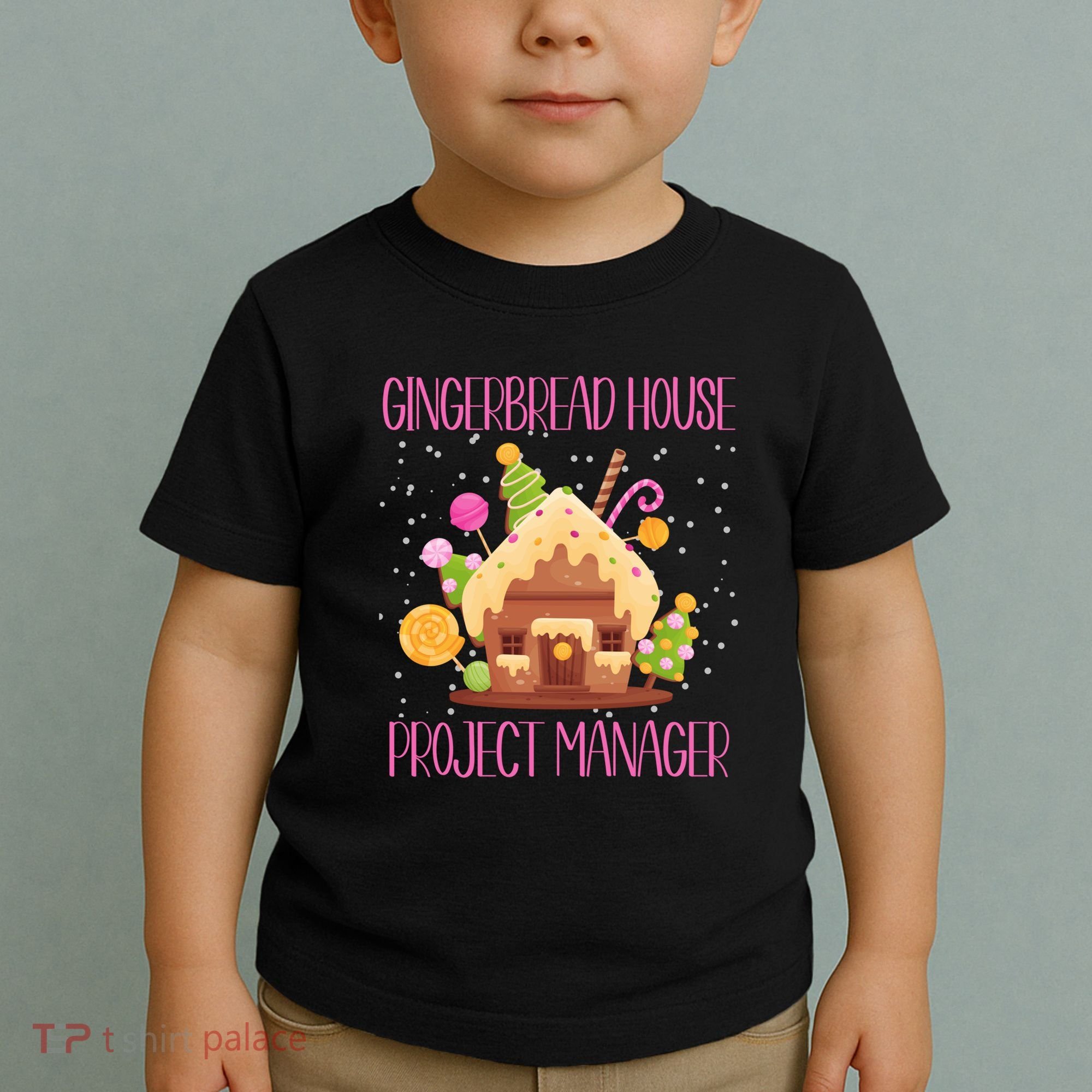 Gingerbread House Project Manager Family Matching Toddler T-Shirt