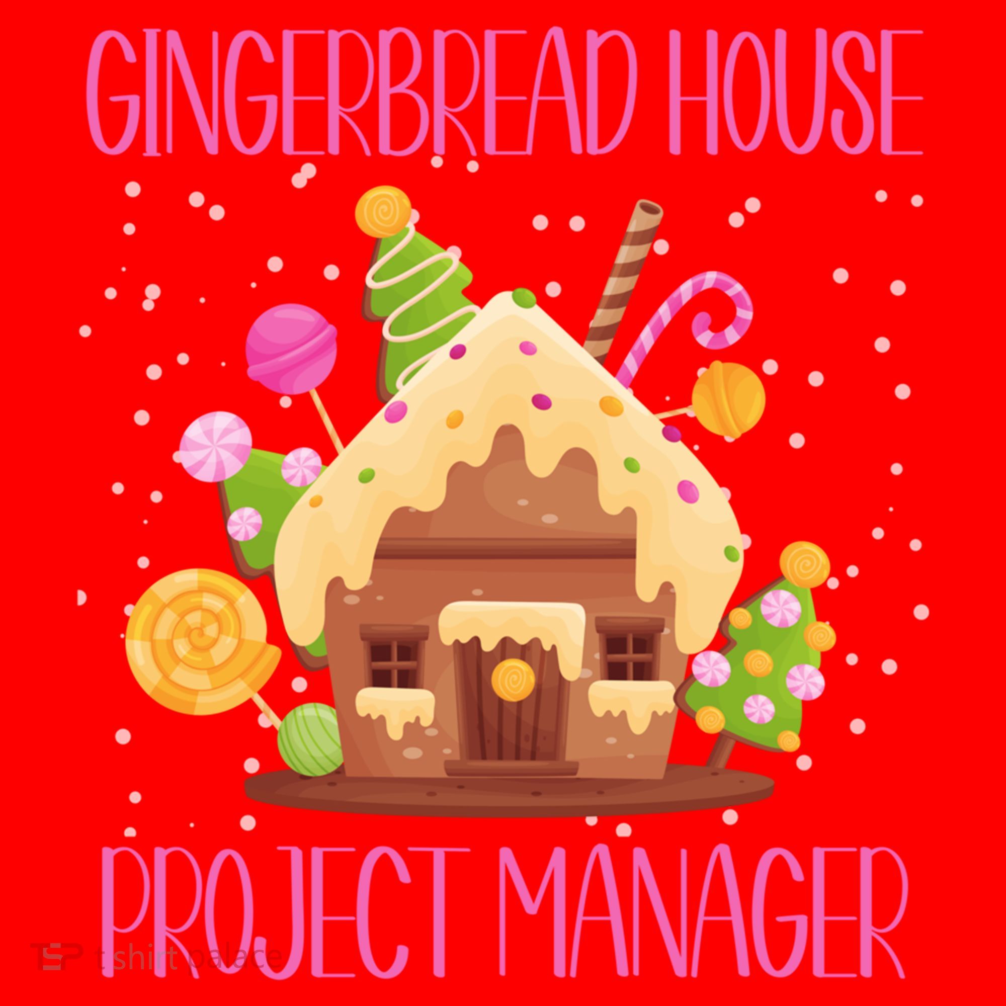 Gingerbread House Project Manager Family Matching Santa Hat